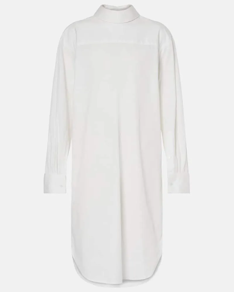 Dries van Noten Minikleid aus Baumwollpopeline Weiß