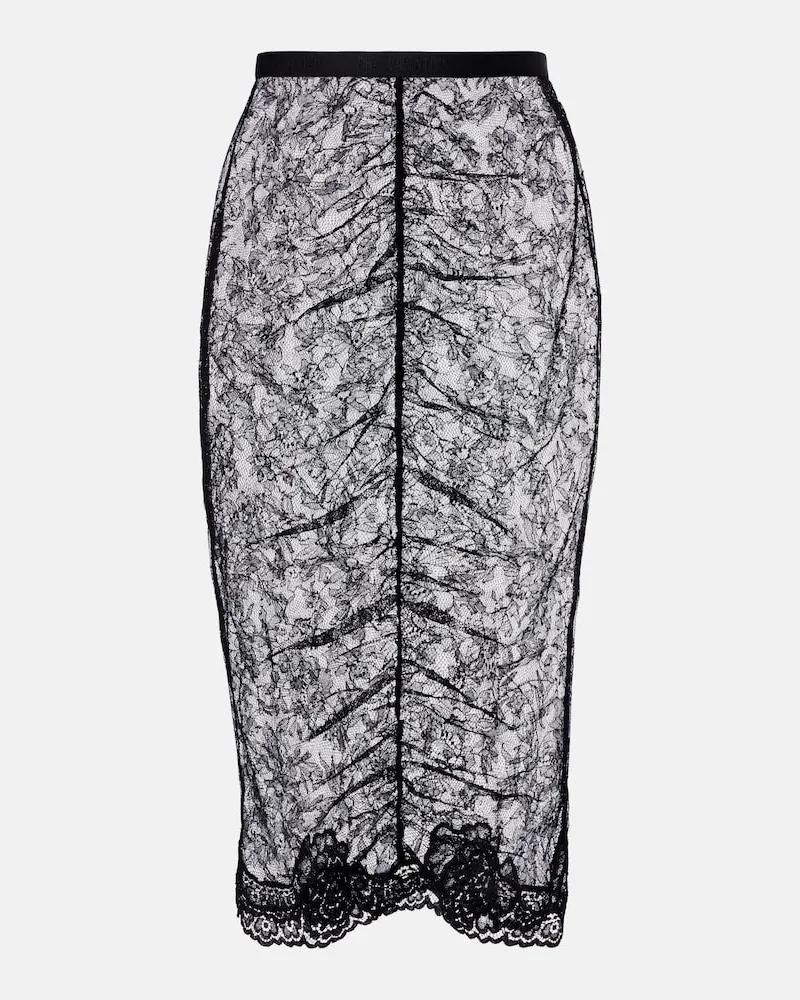 Valentino Garavani Midirock aus Spitze Schwarz