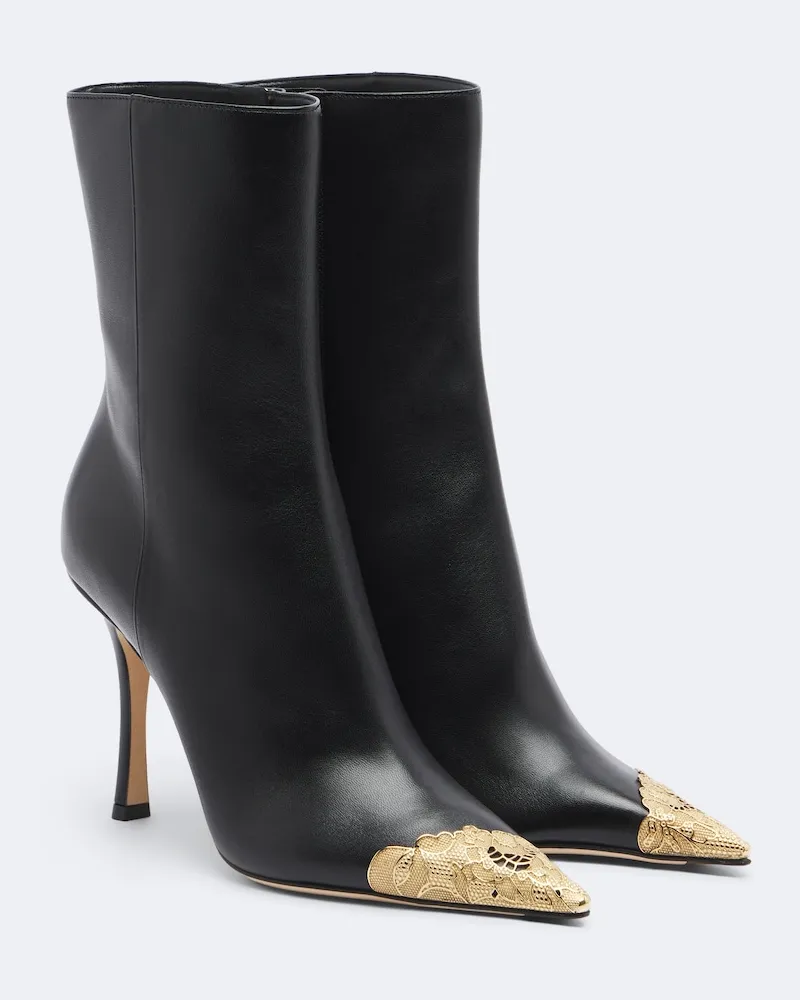 Jimmy Choo Verzierte Ankle Boots Faiz aus Leder Schwarz