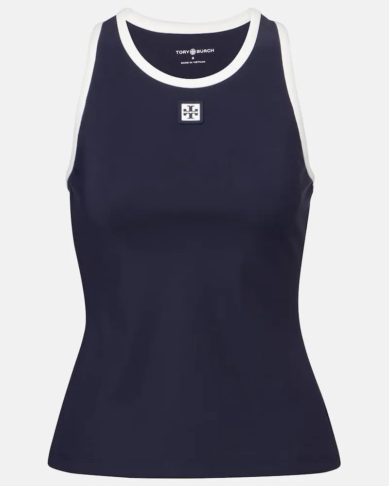 Tory Burch Top aus Jersey Blau