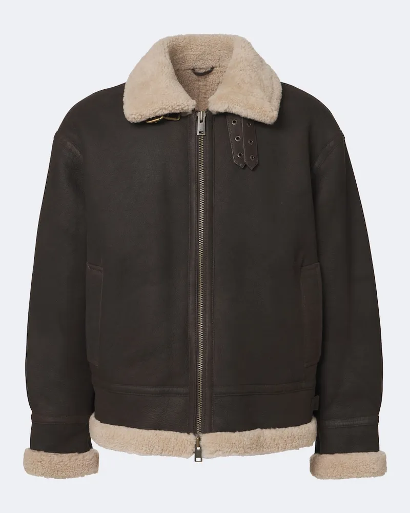 Arma Lederjacke Sano mit Shearling Braun