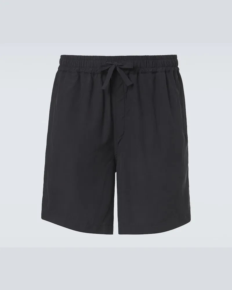 SAMAN AMEL Shorts Henri aus Seide Schwarz
