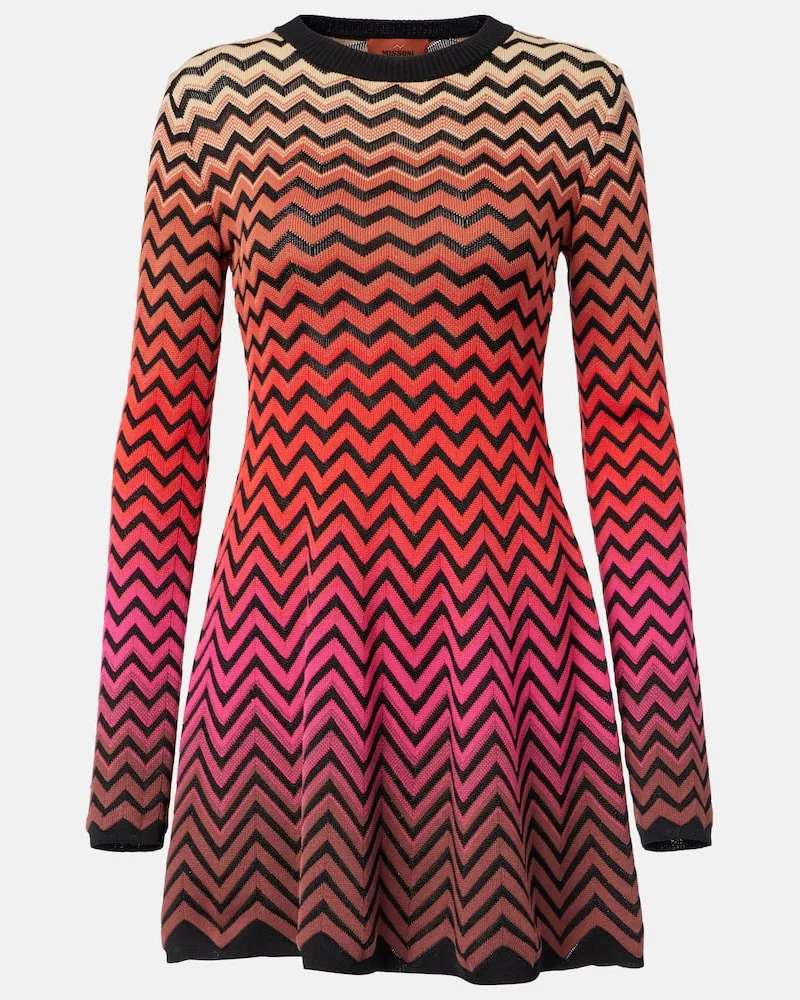 Missoni Minikleid aus Häkelstrick Multicolor