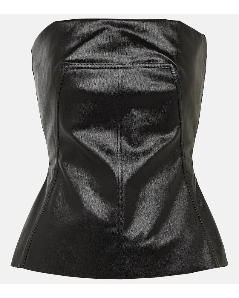 Rick Owens Top Lido aus Denim Schwarz