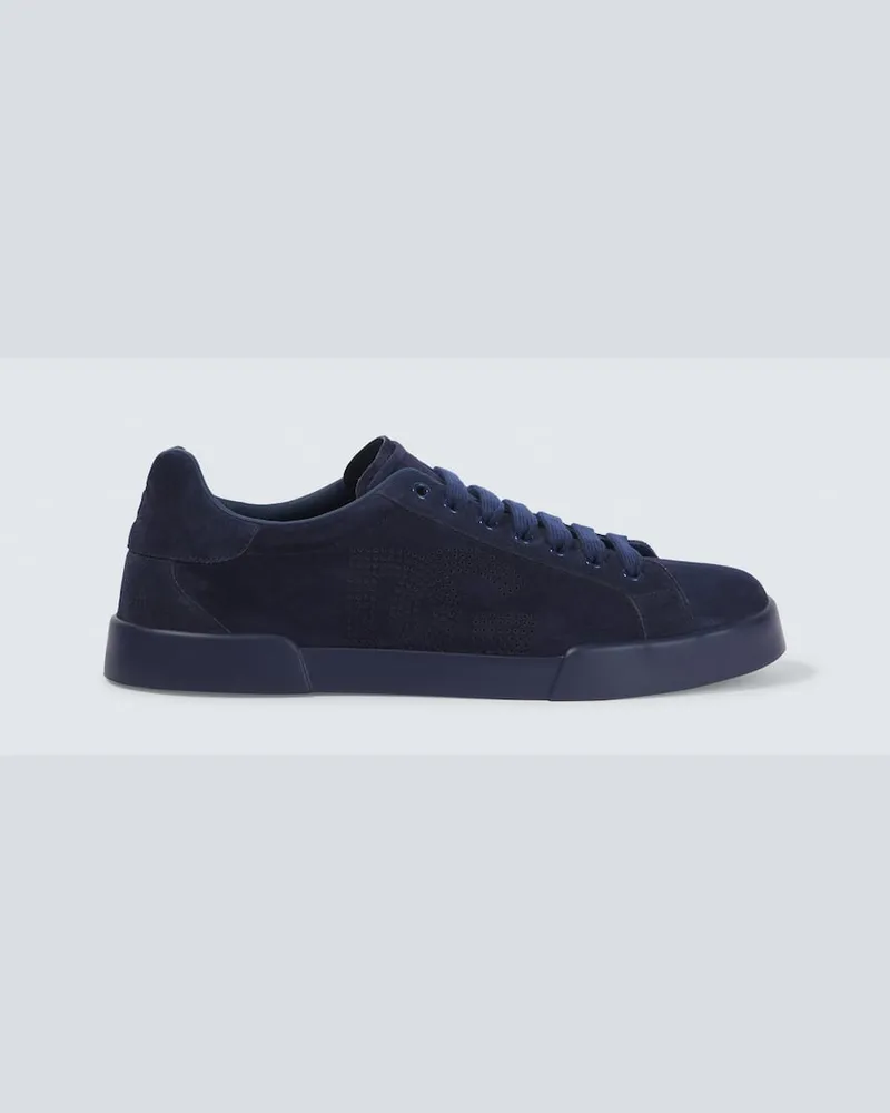 Dolce & Gabbana Sneakers aus Veloursleder Blau