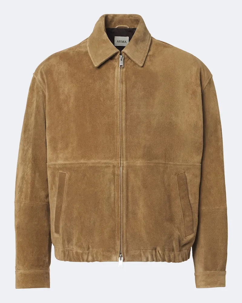 Arma Blousonjacke Maddox aus Veloursleder Beige
