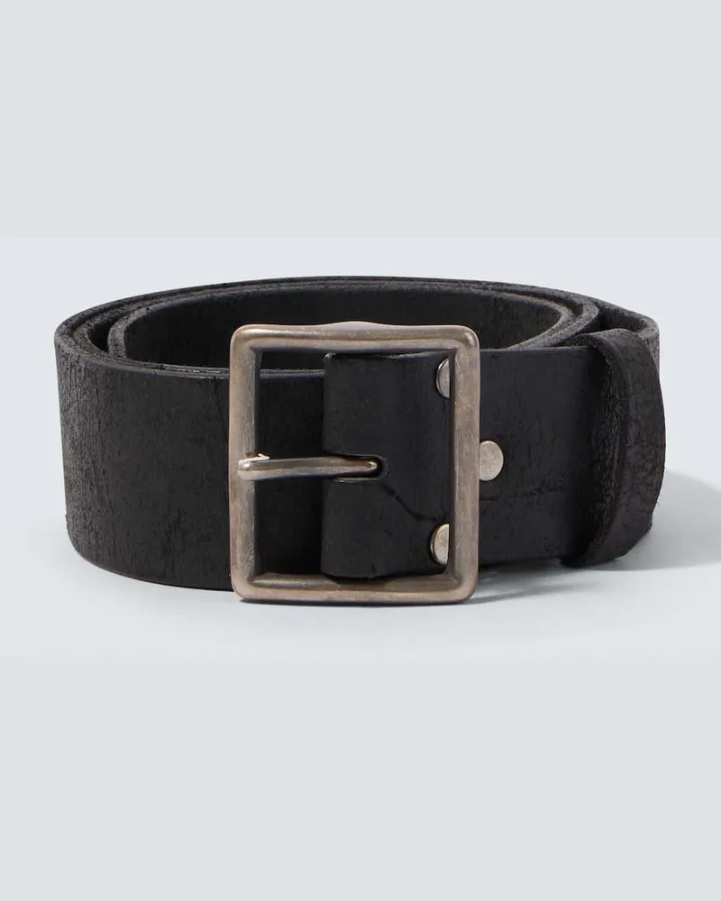 RRL Gürtel Jones aus Leder Schwarz