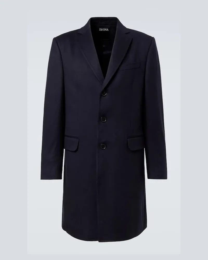 Ermenegildo Zegna Mantel aus Wolle und Kaschmir Blau