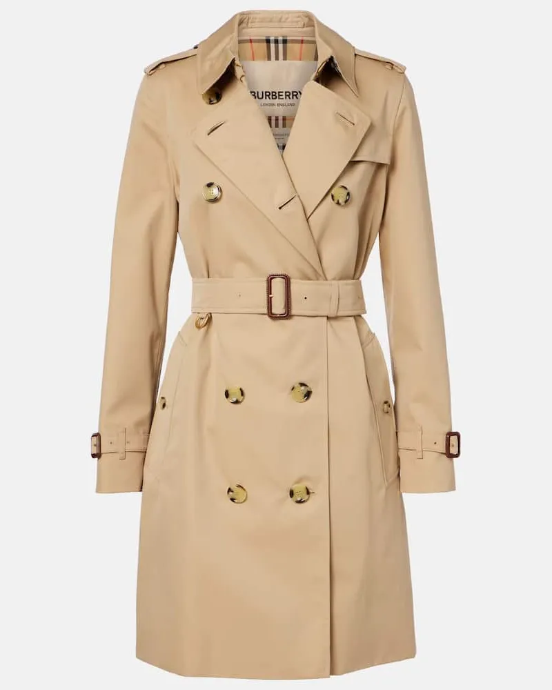 Burberry Trenchcoat aus Gabardine Beige