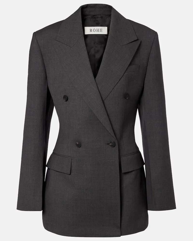 Róhe Róhe Blazer Hourglass aus Wolle Grau