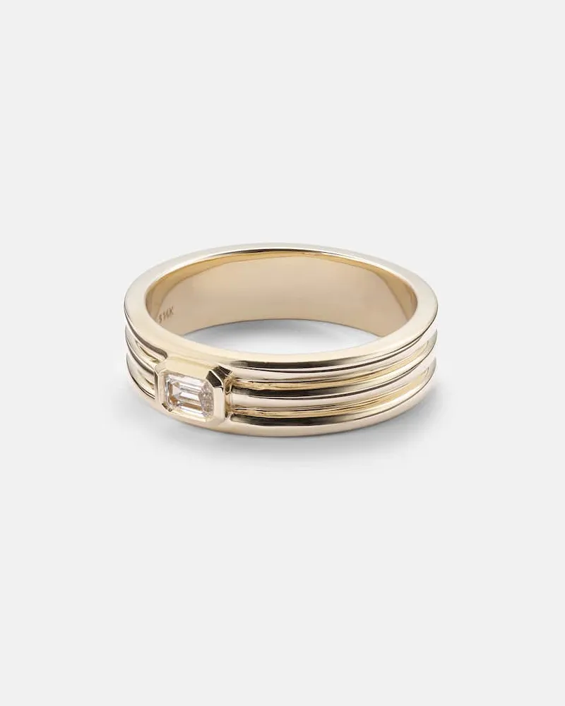 Stone & Strand Ring aus 14kt Gelbgold mit Diamanten Gold
