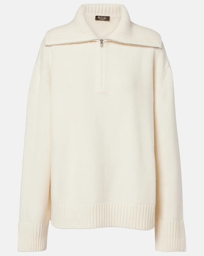 Loro Piana Pullover Parksville aus Kaschmir Weiß