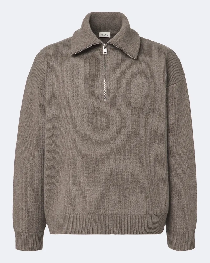 Frame Denim Pullover aus Wolle Grau