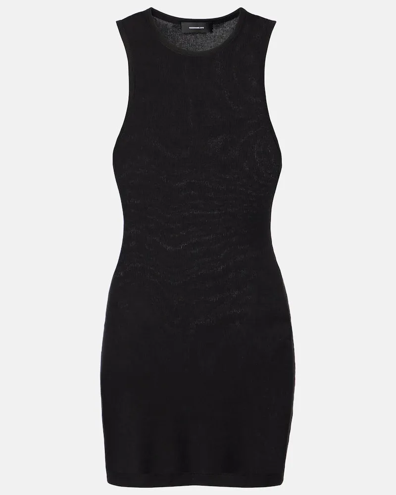 WARDROBE.NYC Minikleid Racer aus einem Baumwollgemisch Schwarz