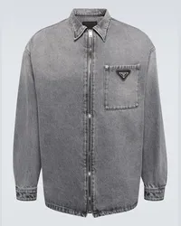 Prada Jacke aus Denim Grau