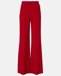 Elie Saab High-Rise-Schlaghose Rot