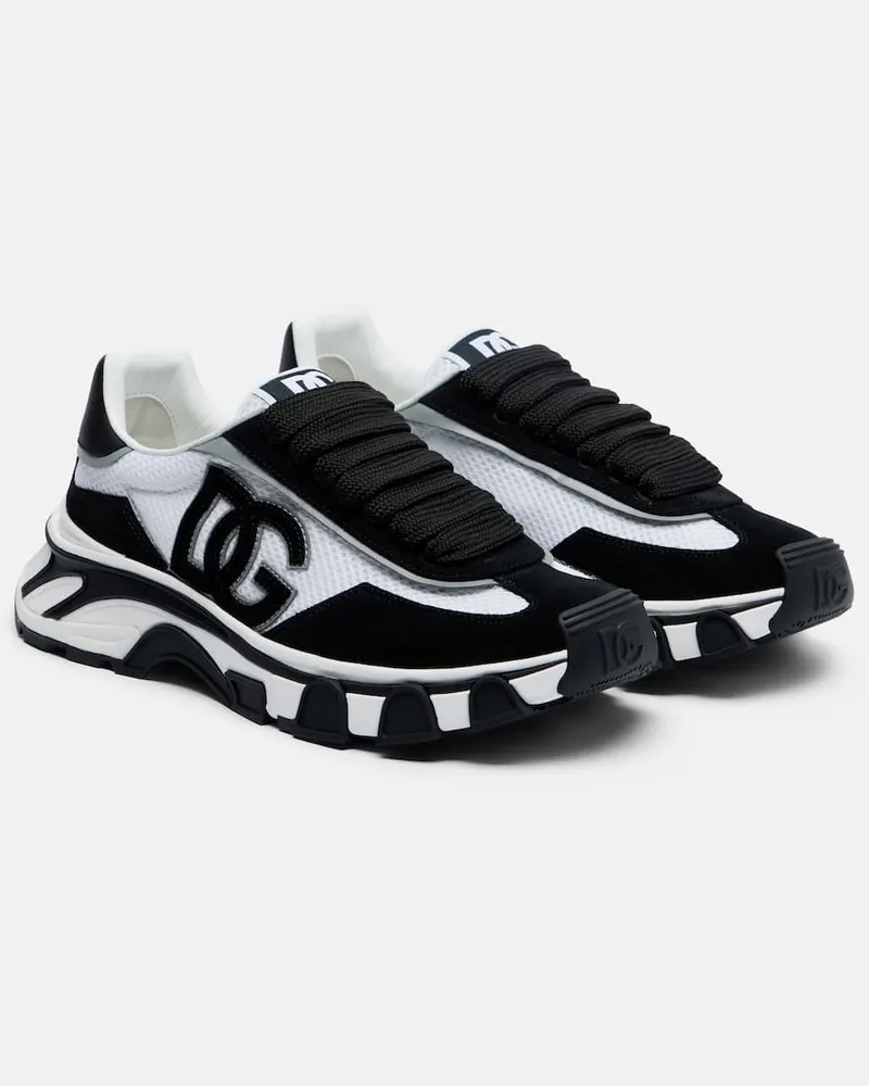 Dolce & Gabbana Sneakers DG Country Road mit Veloursleder Schwarz