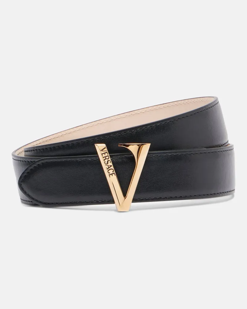 Versace Gürtel aus Leder Schwarz