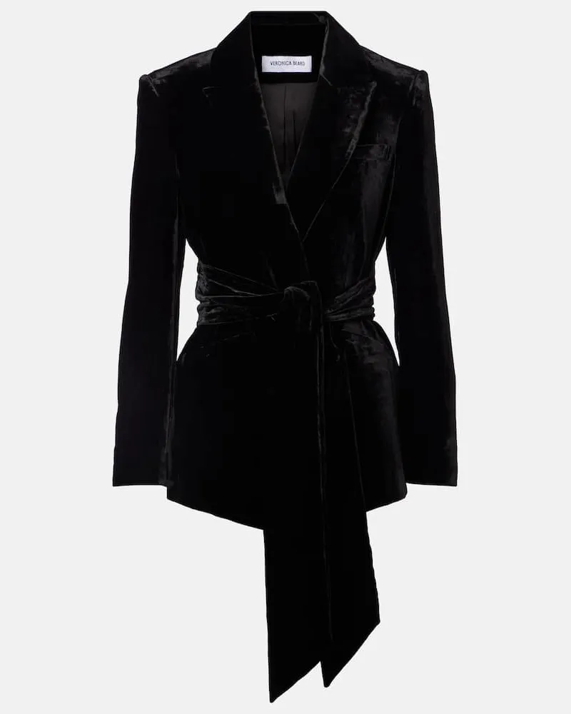 Veronica Beard Blazer Issel aus Samt Schwarz
