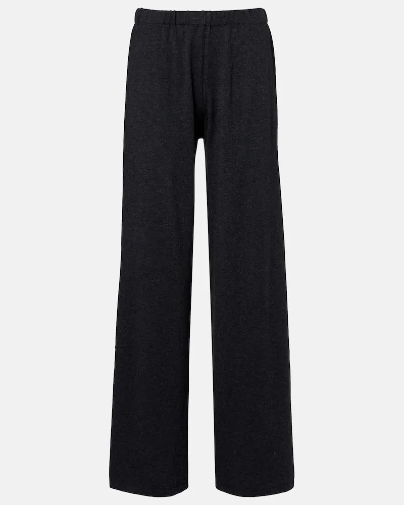 Lisa Yang Gerade Hose Aina aus Baumwoll- und Kaschmir-Jersey Grau