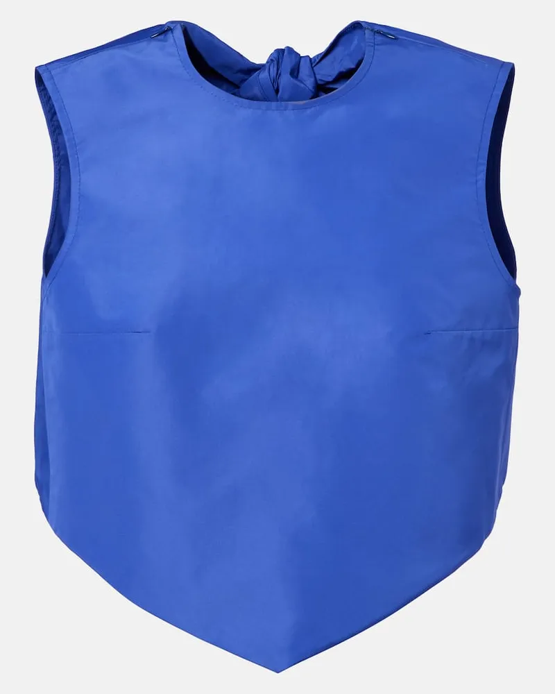 Patou Top aus Faille Blau