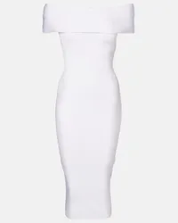 Thierry Mugler Off-Shoulder-Midikleid Weiss