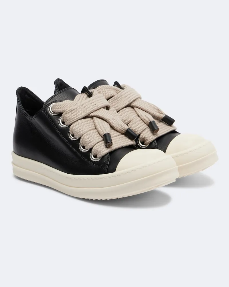 Rick Owens Sneakers Jumbolace aus Leder Schwarz