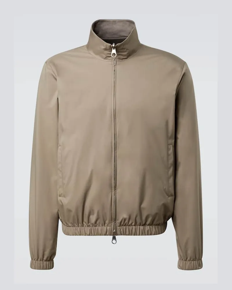 Loro Piana Wendbare Bomberjacke mit Kaschmir Beige