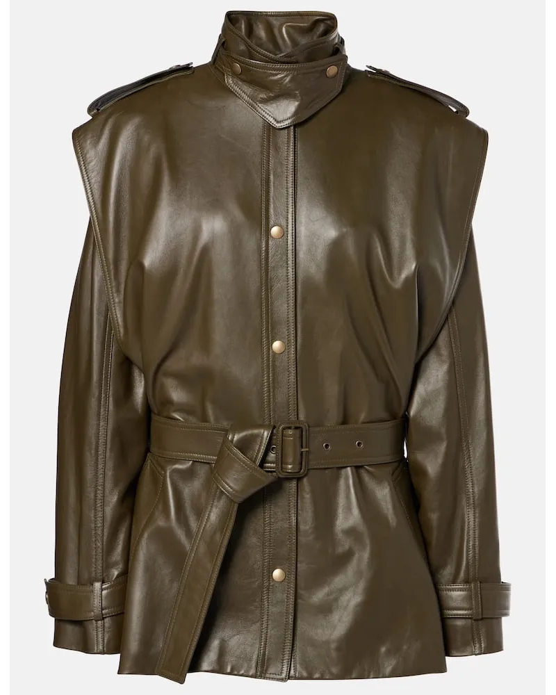 Chloé Chloé Oversize-Jacke aus Leder Braun
