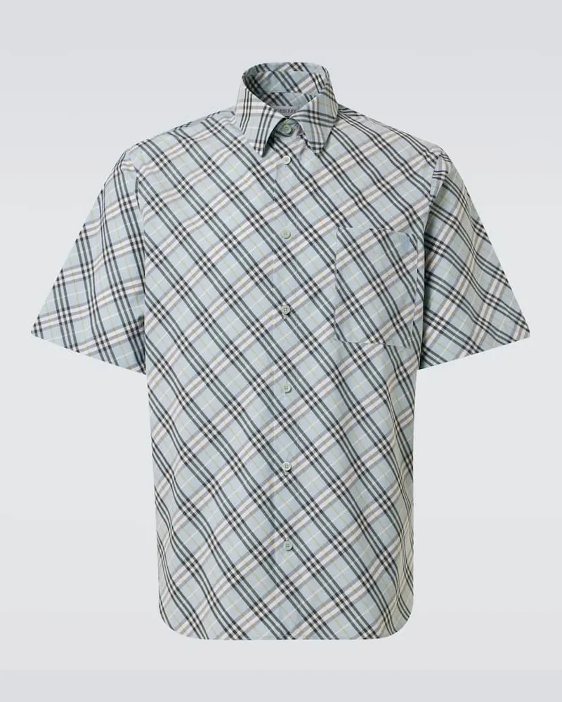 Burberry Hemd Burberry Check aus Baumwolle Blau