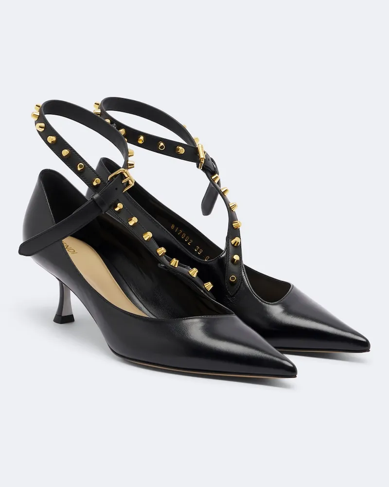 Fendi Verzierte Pumps Fendi Vertigo aus Leder Schwarz