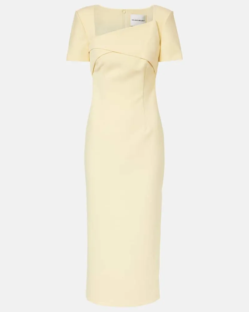 Roland Mouret Cocktailkleid aus Crêpe Gelb