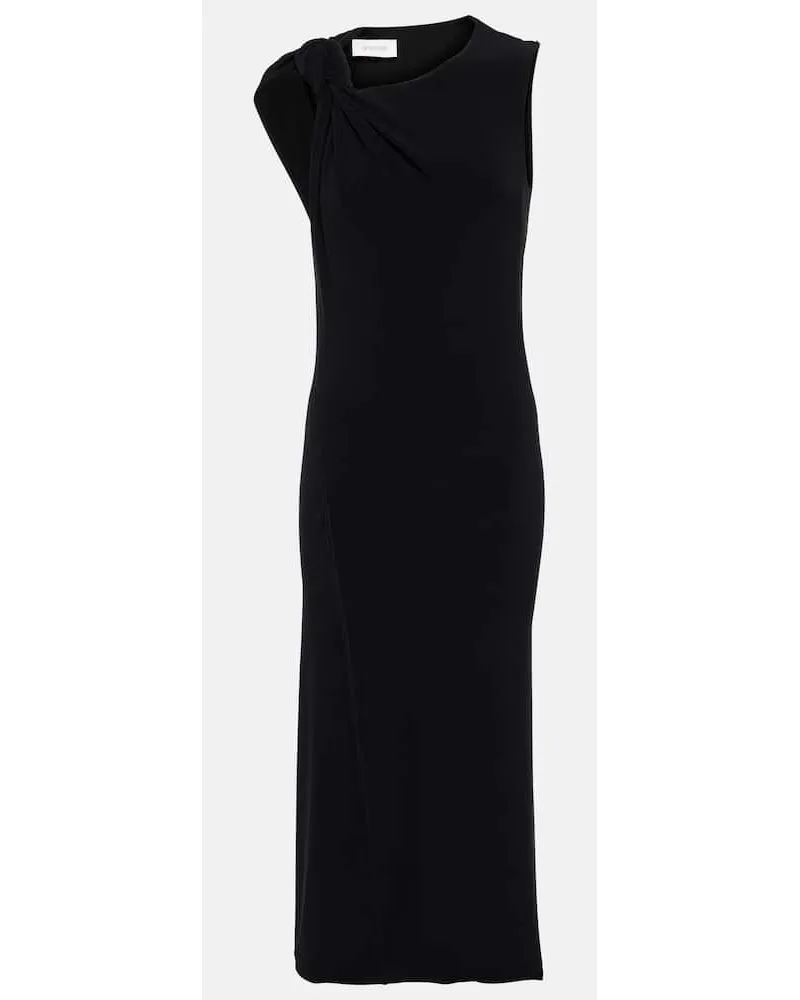 SPORTMAX Midikleid Nuble aus Jersey Schwarz