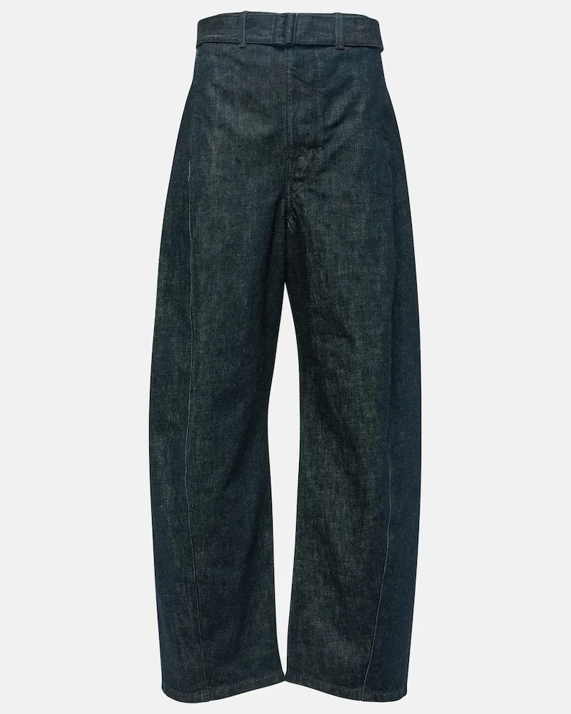 Christophe Lemaire High-Rise Barrel Jeans Blau