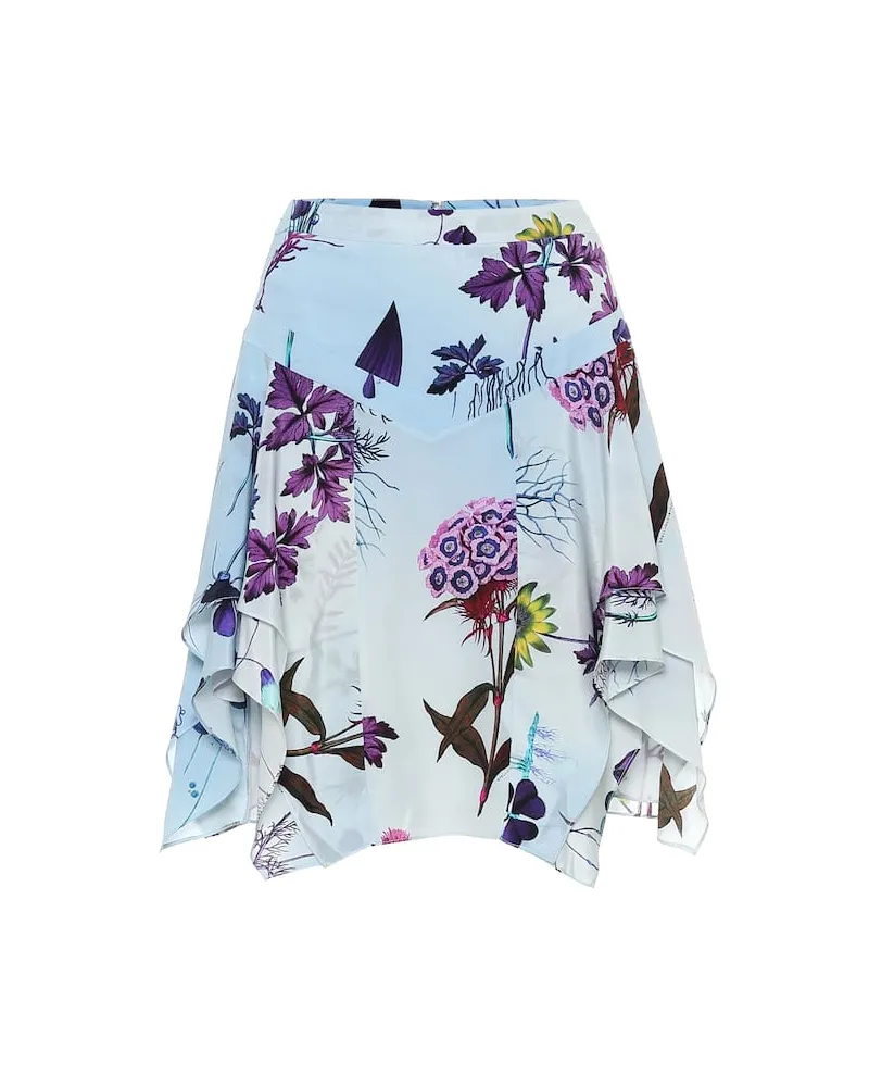 Stella McCartney Bedruckter Minirock aus Seide Multicolor
