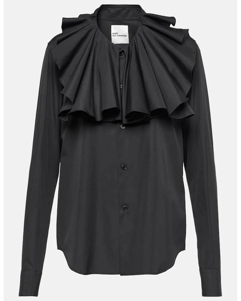 Noir Kei Ninomiya Hemd aus Baumwolle Schwarz