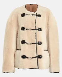 Totême Jacke aus Shearling Beige