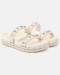 Valentino Garavani Sandalen Rockstud aus Leder Weiss