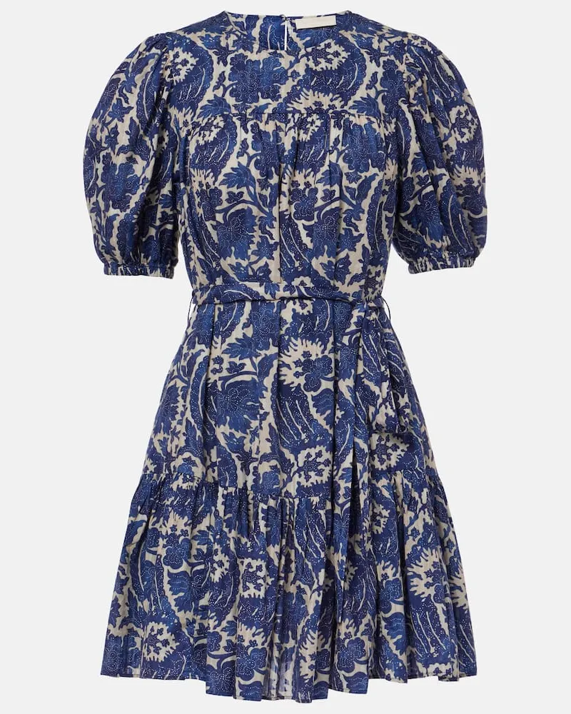 Ulla Johnson Bedrucktes Minikleid Rosalie Blau