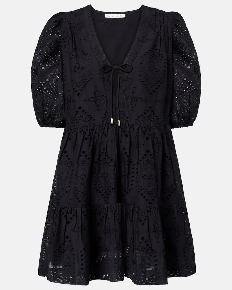 Heidi Klein Minikleid Saint-Tropez aus Baumwolle Schwarz