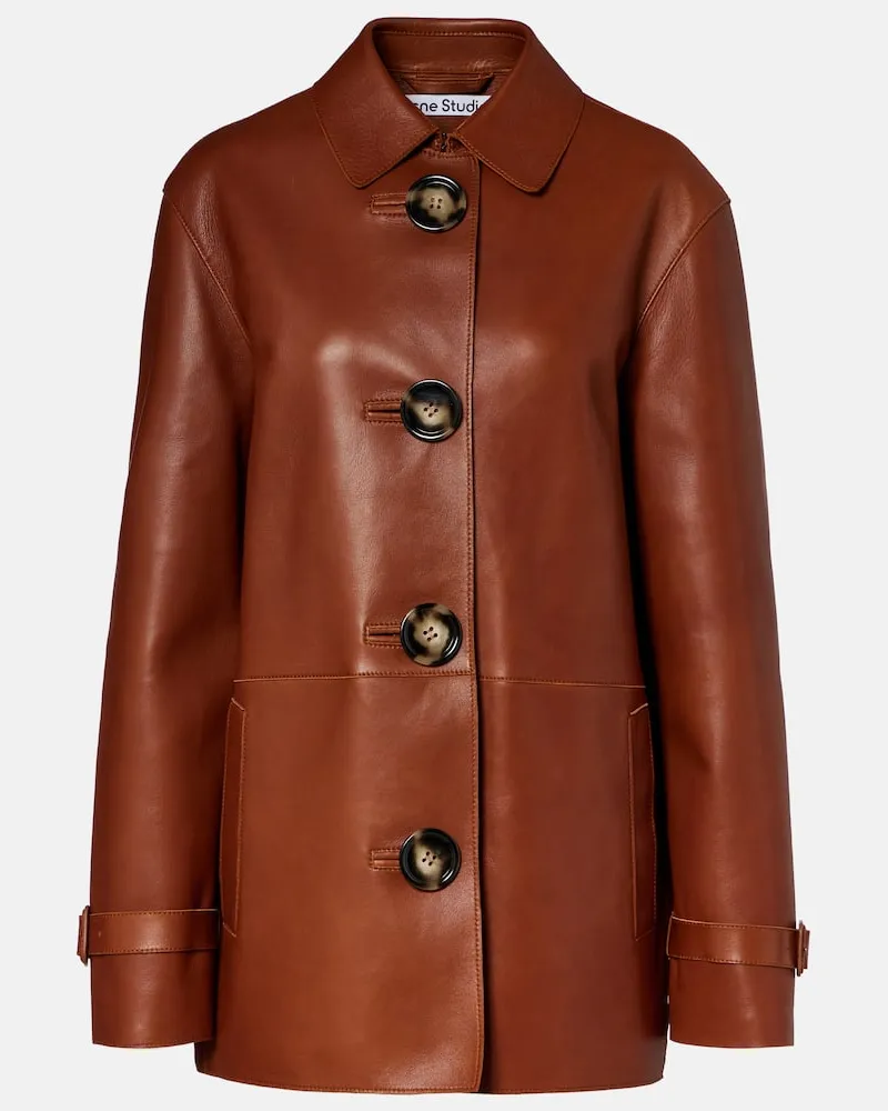Acne Studios Lederjacke Braun