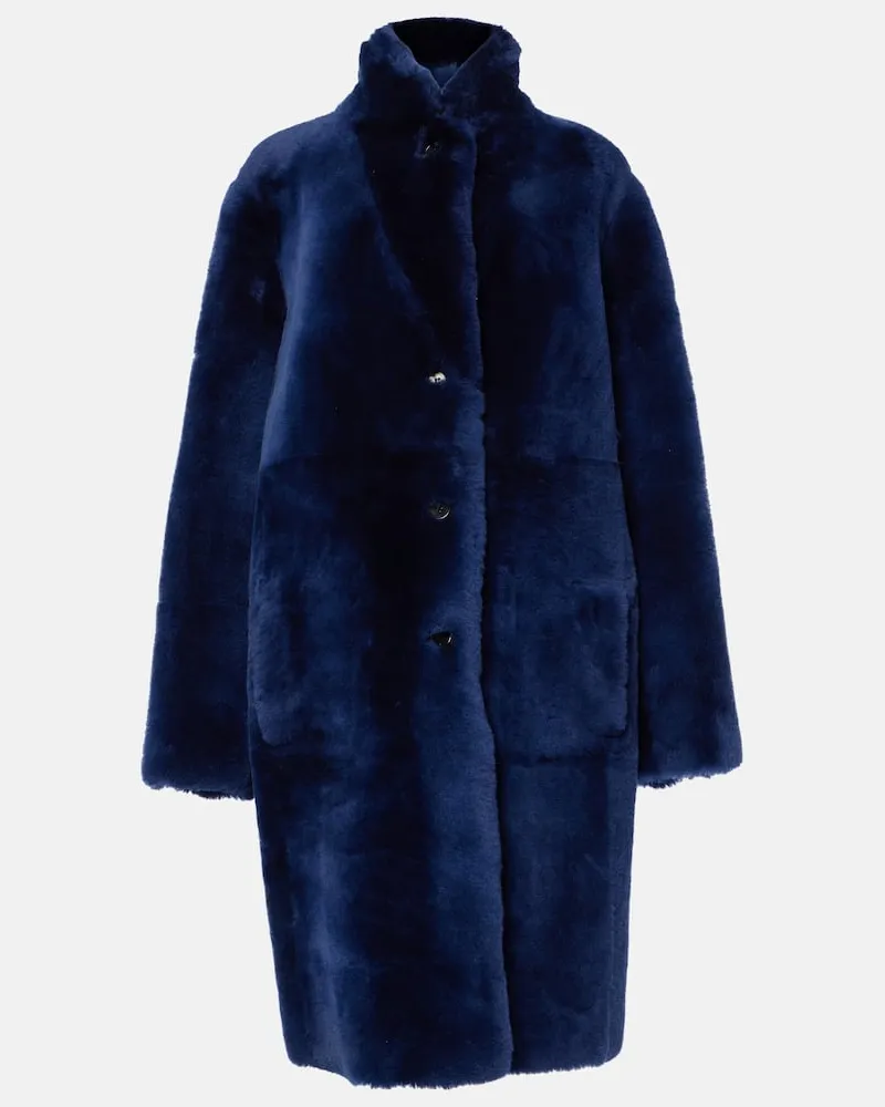 Joseph Mantel Britanny aus Shearling Blau