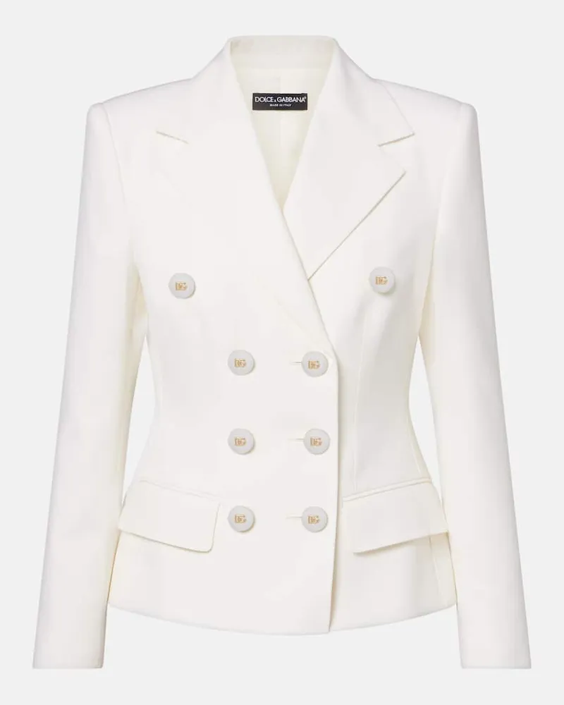 Dolce & Gabbana Blazer aus einem Wollgemisch Weiß