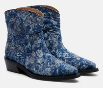 Bestickte Westernstiefel Low Shaft aus Jacquard