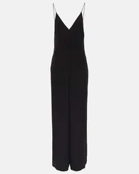 Valentino Garavani Weiter Jumpsuit aus Seide Schwarz