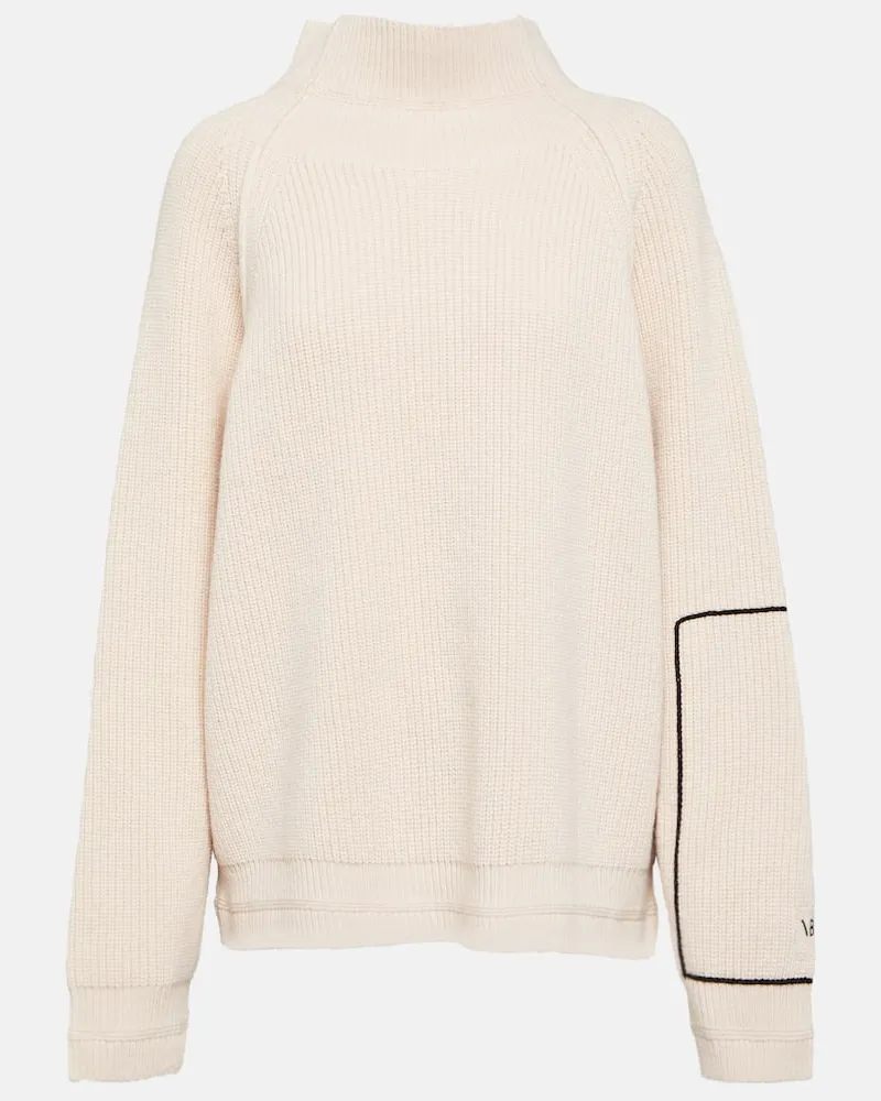 Victoria Beckham Oversize-Pullover aus Wolle Beige