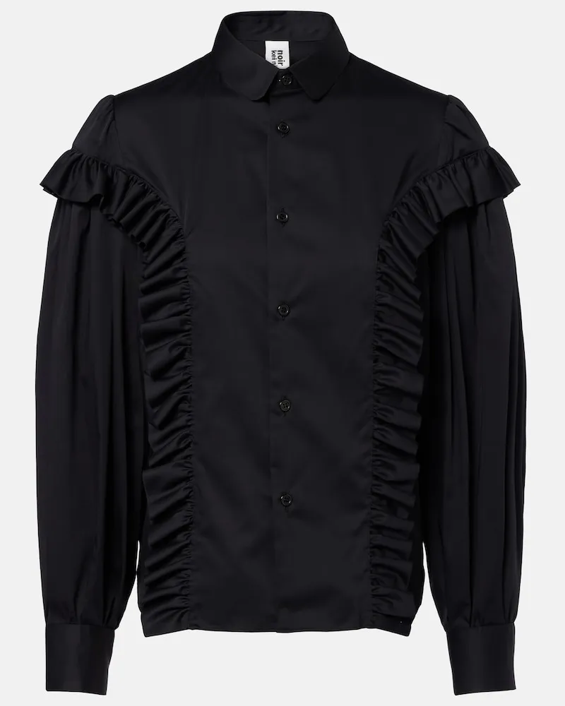 Noir Kei Ninomiya Hemd aus Baumwolle Schwarz
