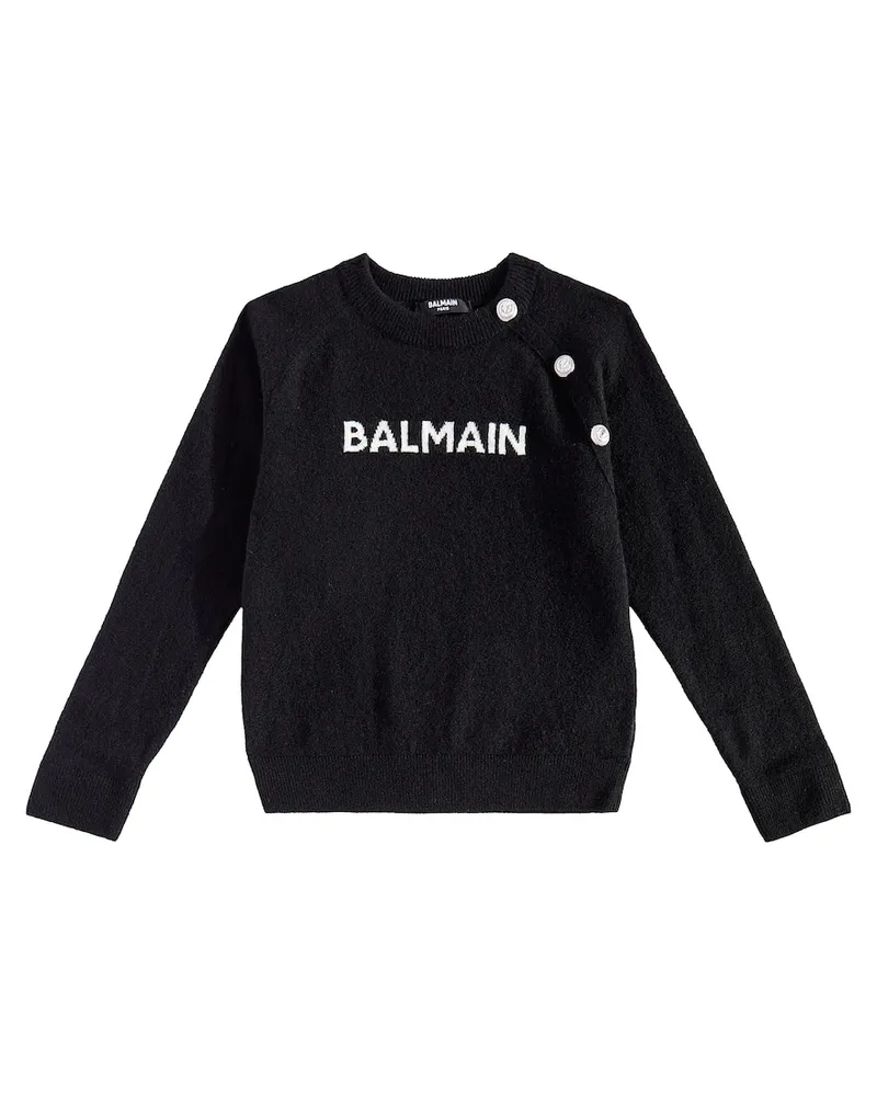 Balmain Pullover aus einem Wollgemisch Schwarz