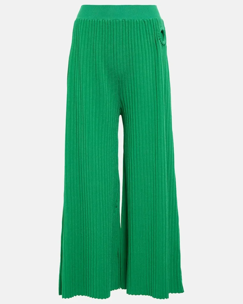 Stella McCartney Culottes aus Rippstrick Grün