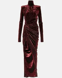 Alexandre Vauthier Maxikleid aus Samt Rot